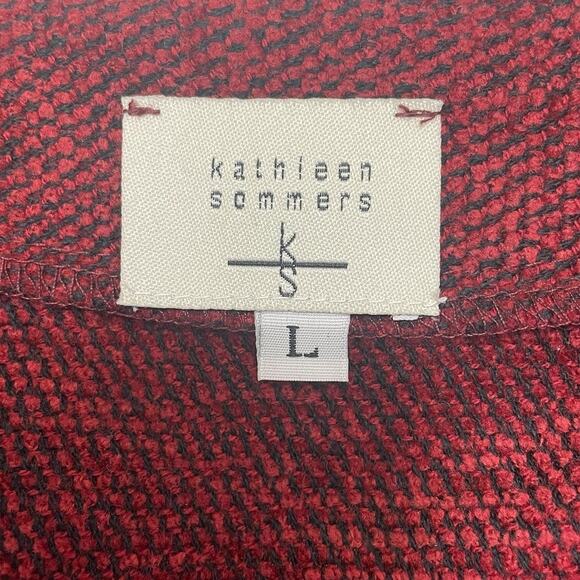 Kathleen Sommers Rayon Chenille Button Front Tunic Top Sz Large Lagenlook Artsy - Picture 11 of 12